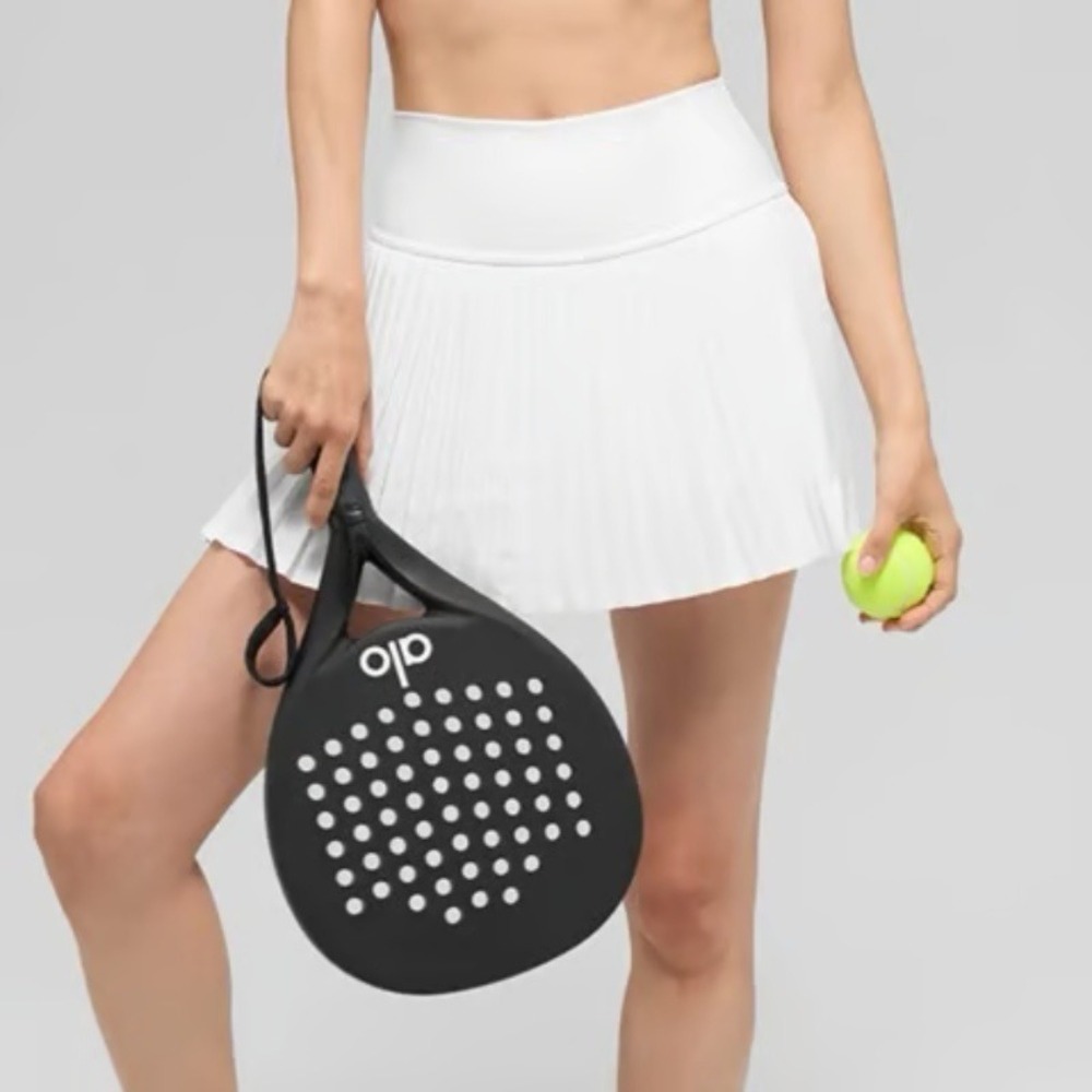 Alo Yoga Grand Slam Lined Skirt White Pleated Tennis Pickleball Skort Size XXS - Picture 3 of 11